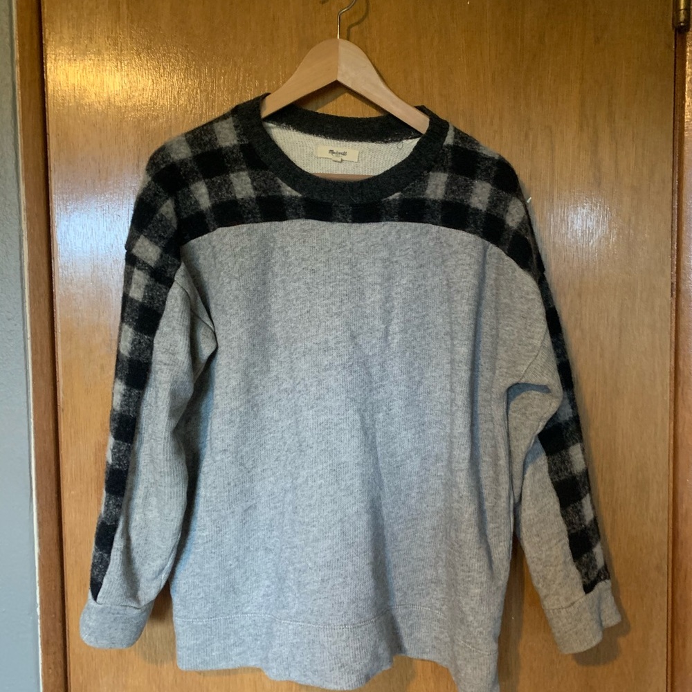 Madewell Buffalo Plaid Sweatshirt
